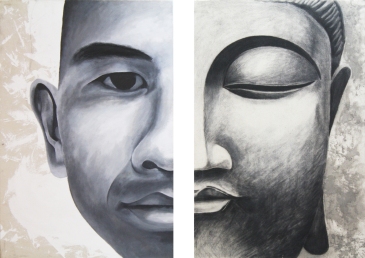 Self / Buddha, 2010 | Mixed Media on Canvas